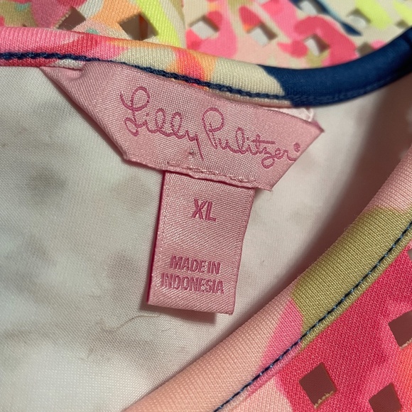 Lilly Pulitzer Stretch Shift Dress Seashells XL - Picture 5 of 7